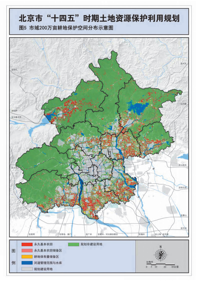 图5　市域200万亩耕地保护空间分布示意图